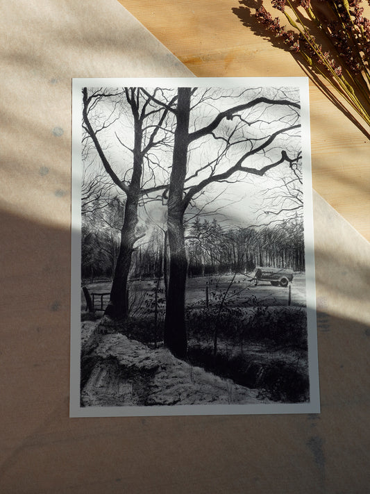 Kunstdruck - Am Waldrand - 26 x 36 cm