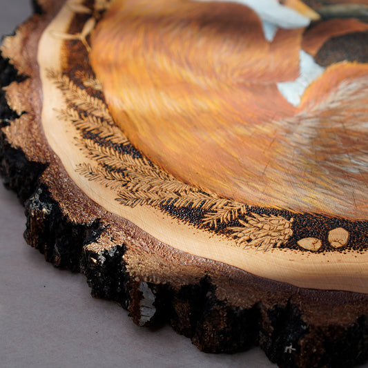 Original | Behutsam im Schlaf - Holzkunst (ca. 32 cm Ø)