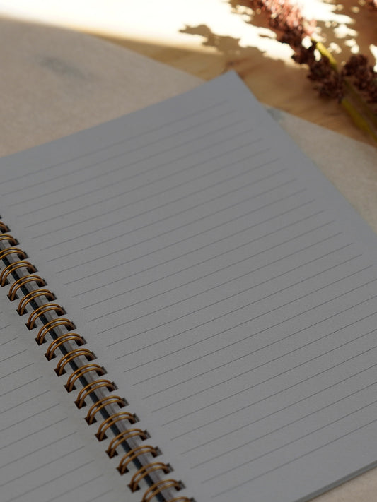 Notizbuch „Lichtspiel am Abend“ – mit Spiralbindung in A5