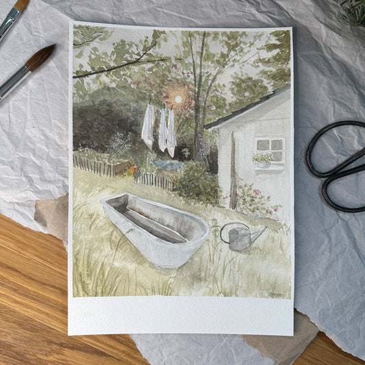 Original - Hutzel's Garden - Cottage at the golden hour