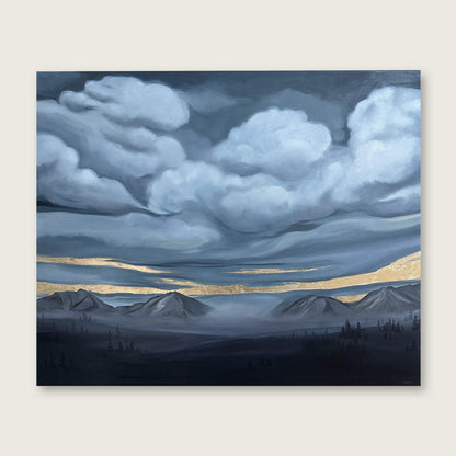 Original - Departure - Canvas with gold leaf oil paints - 80 x 100 cm
