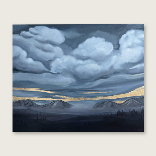 Original - Departure - Canvas with gold leaf oil paints - 80 x 100 cm