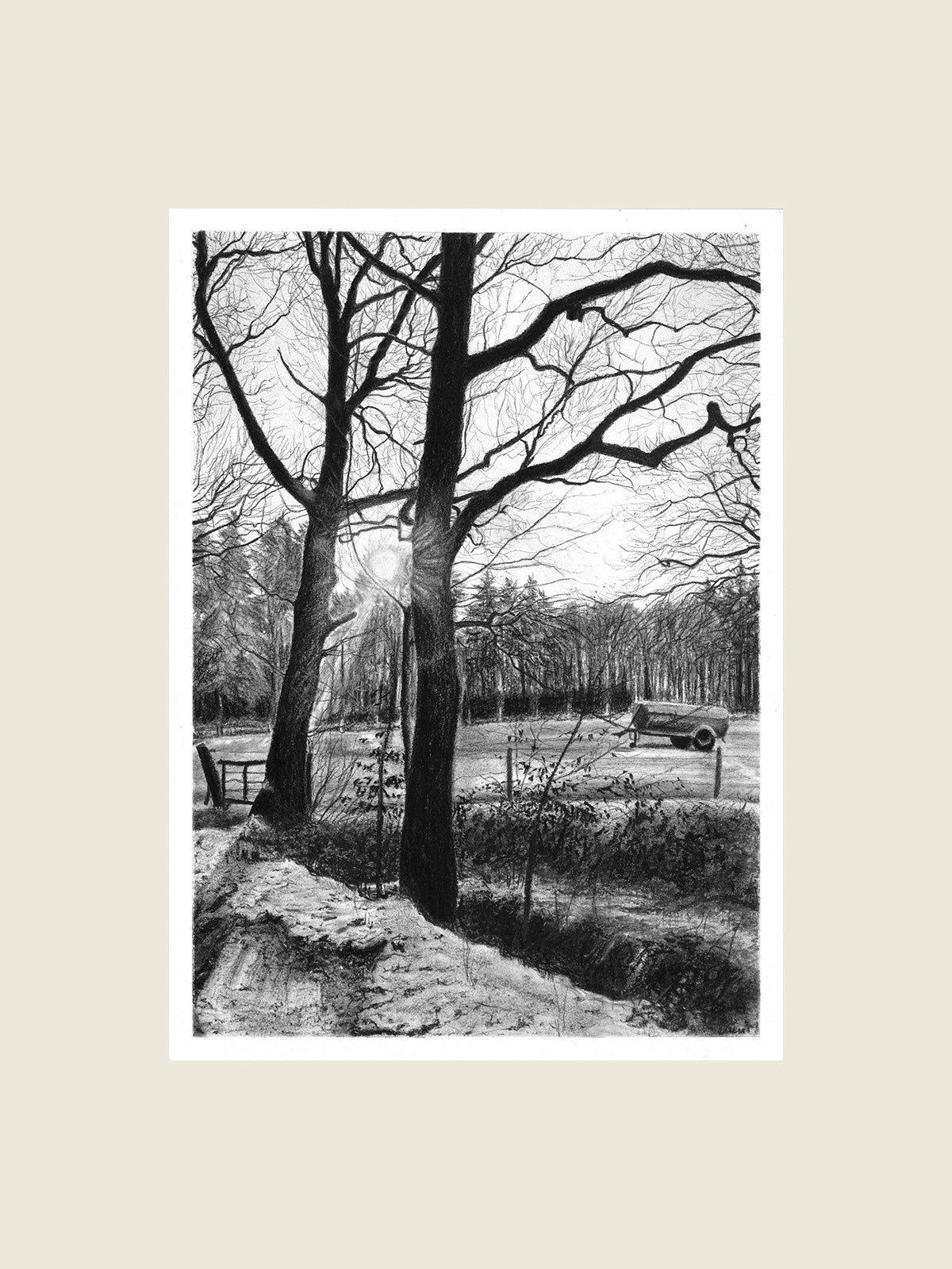 Kunstdruck - Am Waldrand - 26 x 36 cm