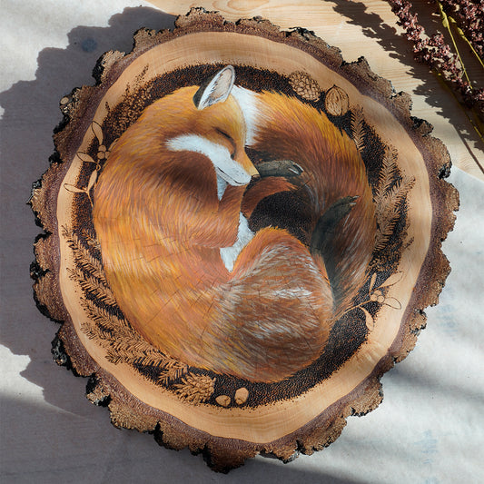 Original - Gently in your sleep - wooden art (approx. 32 cm Ø)