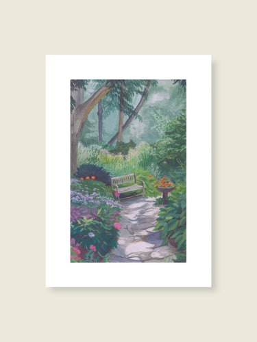 Kunstdruck - Fern der Zeit - Gartenbild