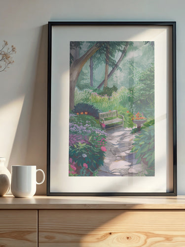 Kunstdruck - Fern der Zeit - Gartenbild