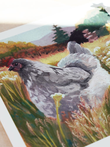 Kunstdruck - Landleben - Huhn - 21x21 cm