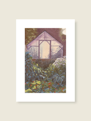 Kunstdruck - Lichtspiel am Abend - Gartenbild