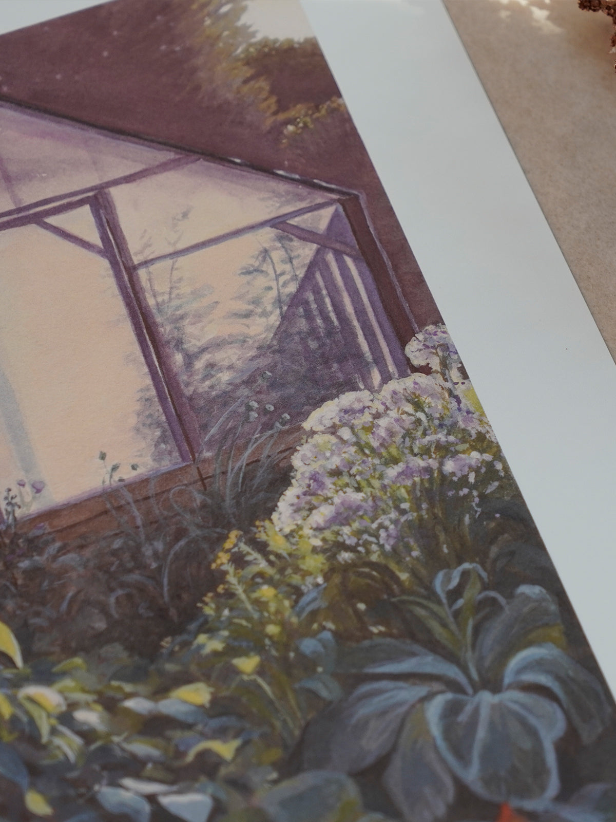 Kunstdruck - Lichtspiel am Abend - Gartenbild