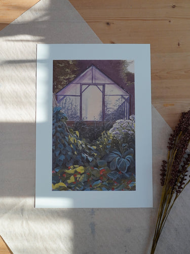 Kunstdruck - Lichtspiel am Abend - Gartenbild