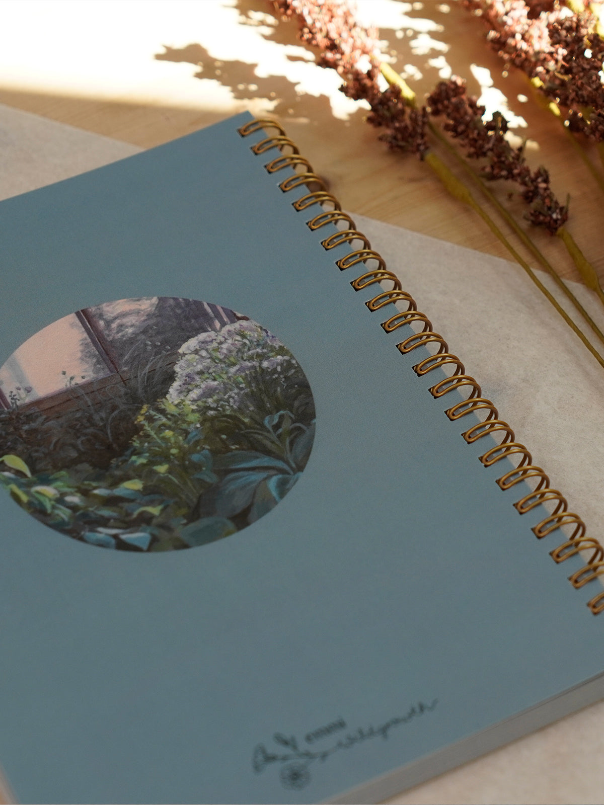 Notizbuch „Lichtspiel am Abend“ – mit Spiralbindung in A5
