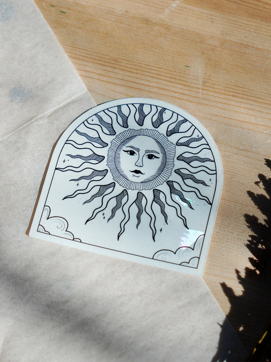 Suncatcher Fenstersticker „Sonne“ – Regenbogen Fensteraufkleber Sonne
