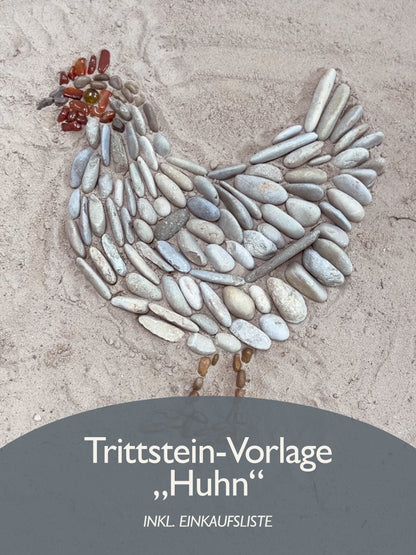 Stepping stone template “Chicken” - incl. shopping list (DE & EN)