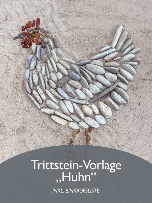 Trittstein-Vorlage „Huhn“ – inkl. Einkaufsliste (DE & EN)