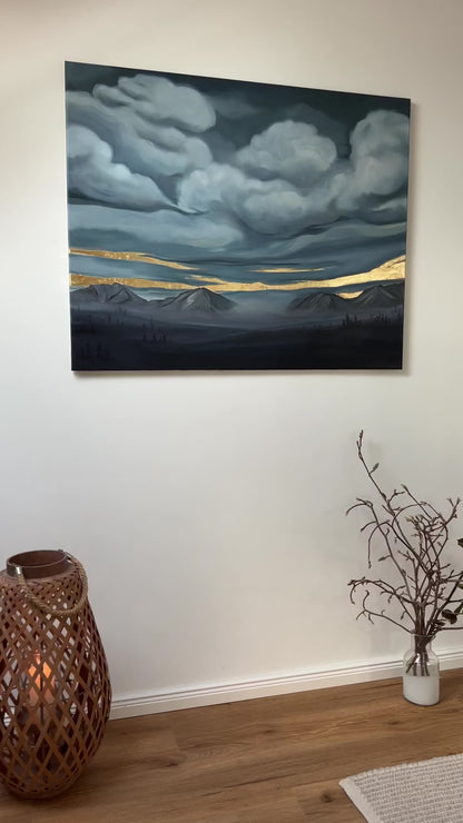 Original - Departure - Canvas with gold leaf oil paints - 80 x 100 cm